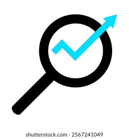 Analysis icon. graph, statistics ,chart, survey, probability. Flat icon.vector illustration