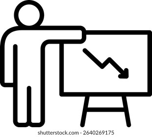 analysis icon illustration design with outline, this is not made from any AI generation