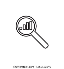 analysis icon, illustration design template 