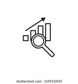analysis icon, illustration design template 