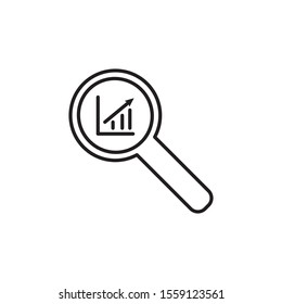 analysis icon, illustration design template 