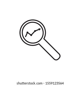 analysis icon, illustration design template 