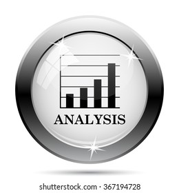 Analysis icon. Internet button on white background. EPS10 vector.
