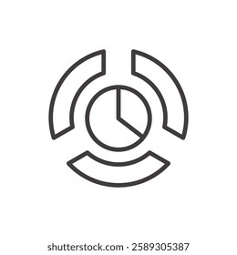 analysis icon isolated stroke in black color