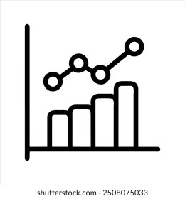 analysis icon. line art and editable stoke.