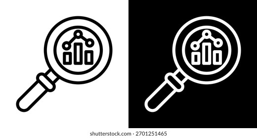 Analysis Icon Of Line Black And White Style Vector Illustration

