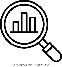 Analysis Icon Line Vector Illustration