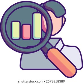 Analysis Icon - Lineal Color Style - Critical Thinking Theme