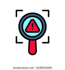 Analysis Icon Lineal Color Vector Illustration