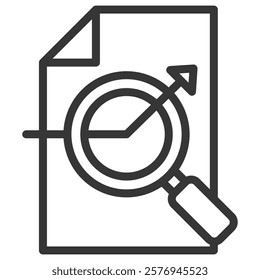 Analysis Icon Lineal Style Vector Illustration