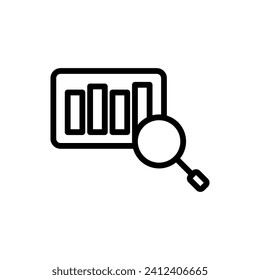 analysis icon or logo design isolated sign symbol vector illustration - high quality line style vector icon suitable for designers, web developers, displays and websites