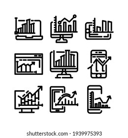 Analysesymbol oder Logo einzeln auf Zeichen, Vektorgrafik - Sammlung von hochwertigen Vektorsymbol in schwarzem Stil
