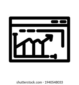 Analysesymbol oder Logo einzeln auf Zeichensymbolen, Vektorgrafik - qualitativ hochwertige Vektorsymbole mit schwarzem Hintergrund
