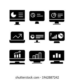 icono de análisis o logotipo símbolo de signo aislado ilustración vectorial - Colección de iconos vectoriales de estilo negro de alta calidad
