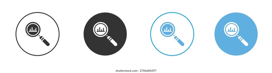 Analysis icon Logo Template Design set