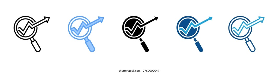 Analysis icon multiple style and collection