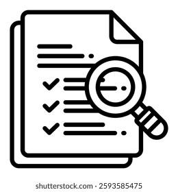 Analysis Icon in Outline Style. Simple Vector Design. Simple Vector Outline Icon