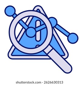 Ícone Análise representado pelo símbolo de Análise no estilo Azul.