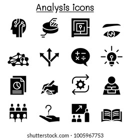 Analysis icon set 