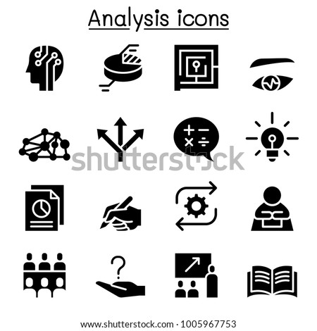 Analysis icon set 