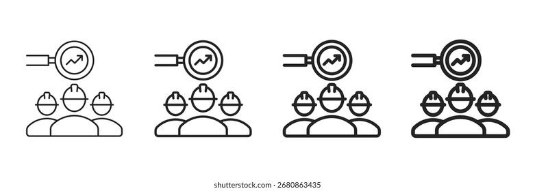 Analysis Icon Set Different Line Style Collection