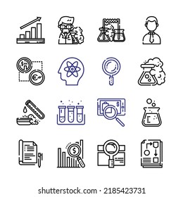 analysis Icon Set with line icons. Modern Thin Line Style. Suitable for Web and Mobile Icon. Vector illustration EPS 10.