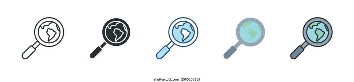 Analysis Icon Set Multiple Style Collection