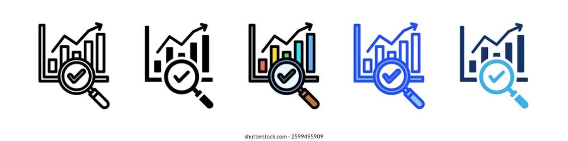 Analysis Icon Set With Multiple Style Collection