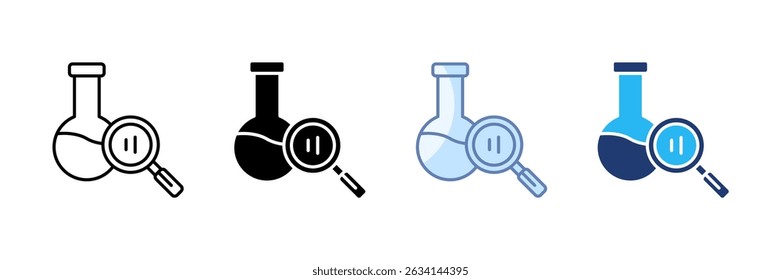 Ícone de Análise Definir Coleção de Vários Estilos