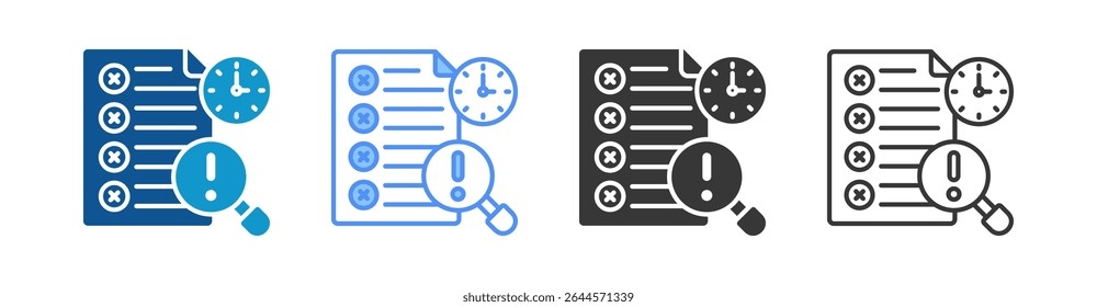 Analysis Icon Set Multiple Style Collection