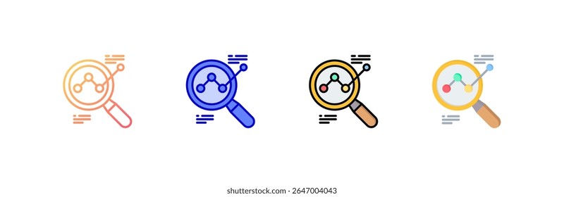 Analysis Icon set multiple style collection