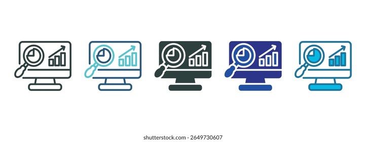 Analysis Icon Set Multiple Style Of