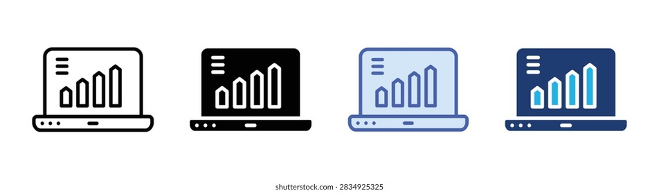Analysis icon set multiple style collection