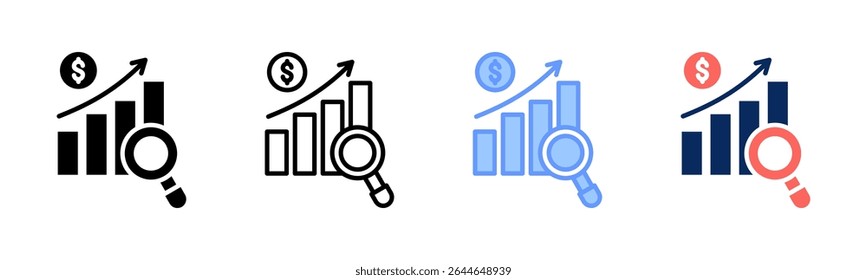 Analysis icon sheet multiple style collection