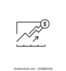 Analysis icon. Simple line, outline vector of office icons for ui and ux, website or mobile application on white background