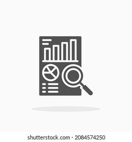 Analysis icon. Solid or Glyph style. Vector illustration. Enjoy this icon for your project.