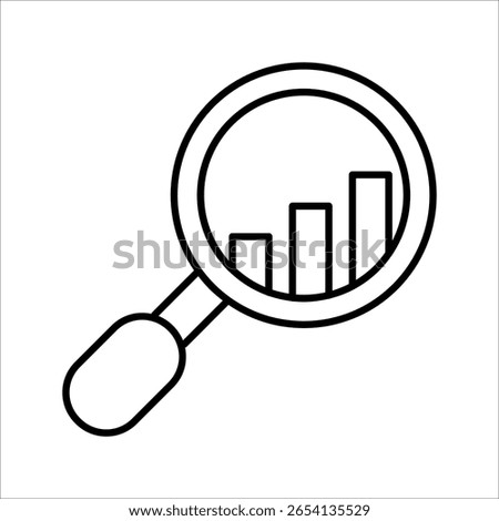 Analysis Icon. Symbol isolated white background. vector illustration. color editable.