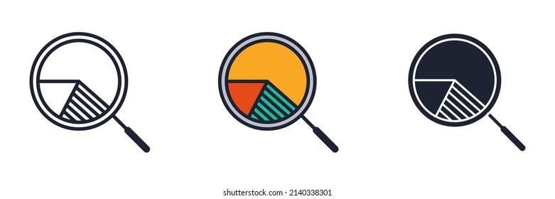 Analysis icon symbol template for graphic and web design collection logo vector illustration