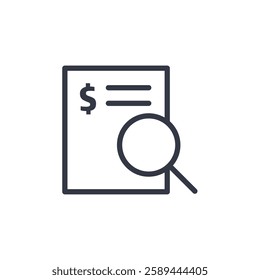 analysis icon symbol vector sign isolated on white background illustration for graphic and web design