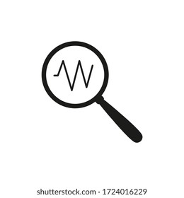Analysis icon vector data sign