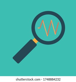 Analysis icon vector data sign	
