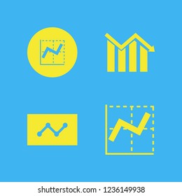 analysis icon. analysis vector icons set statistics, graph and descending graph