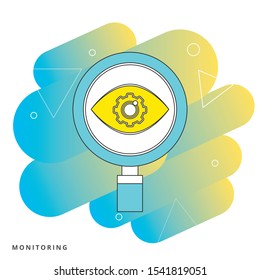 Analysis icon, vector illustration. Flat design style