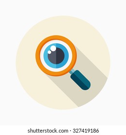 Analysis icon, vector illustration. Flat design style with long shadow,eps10