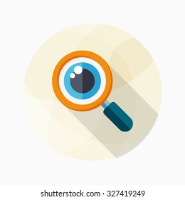 Analysis icon, vector illustration. Flat design style with long shadow,eps10