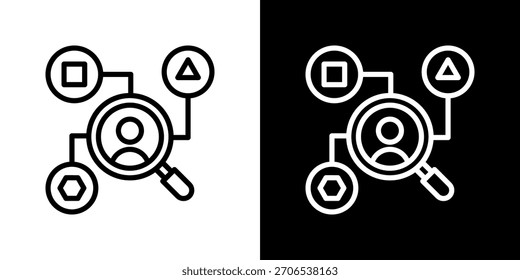Analysis Icon Vector Illustration. Fresh Line Design Built For Creative Flexibility In Light And Dark Versions.