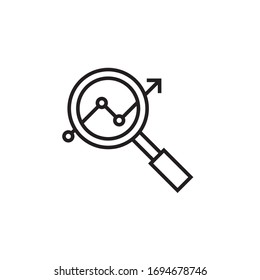 analysis icon vector illustration line style design. isolated on white background