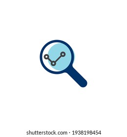 Analysis icon, Vector illustration logo design