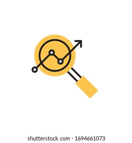 analysis icon vector illustration modern style design. isolated on white background