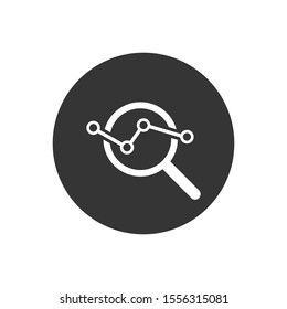 Analysis Icon vector on gray